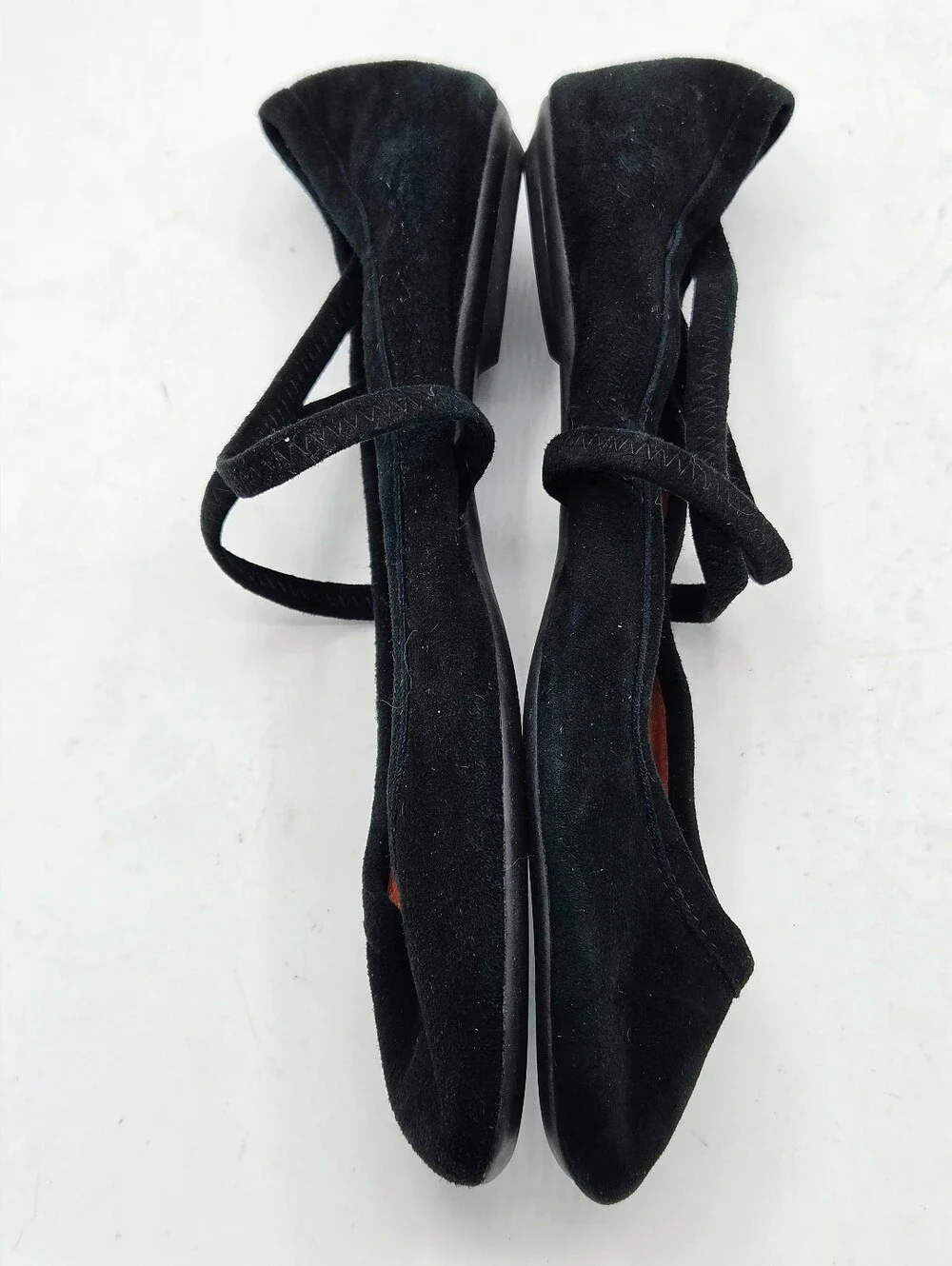 Jeffrey Campbell XSTER Black Suede Ballet Flats Cross Strap Mary Jane Womens 7.5 - Picture 8 of 16